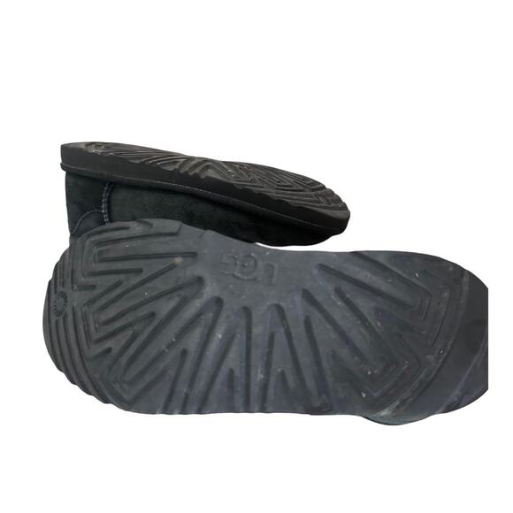 Women Black Ugg Mini Fur Boots Size 6 - Picture 5 of 5